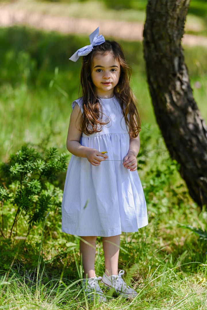 Vestido Riscas Azuis - 1