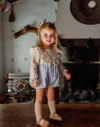 Fofo Menina - Mel Folhos com Azul - 1