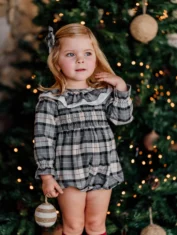 Fofo menina Natal Azevinho cinza escuro - 1 Fofo menina Natal Azevinho cinza escuro - 1