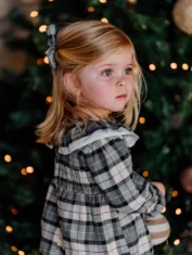 Fofo menina Natal Azevinho cinza escuro - 2 Fofo menina Natal Azevinho cinza escuro - 2