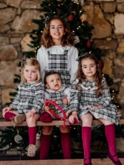 Fofo menina Natal Azevinho cinza escuro - 4 Fofo menina Natal Azevinho cinza escuro - 4