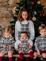 Fofo menina Natal Azevinho cinza escuro - 5 Fofo menina Natal Azevinho cinza escuro - 5
