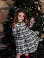 Vestido Natal Azevinho cinza escuro - 1 Vestido Natal Azevinho cinza escuro - 1