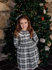 Vestido Natal Azevinho cinza escuro - 2 Vestido Natal Azevinho cinza escuro - 2